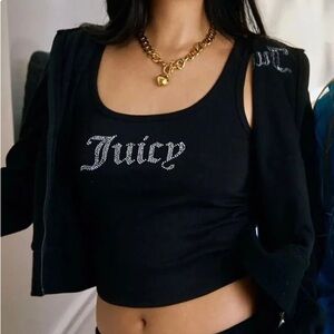 Juicy Couture “Inspired” Shein Black Crop Top NWOT